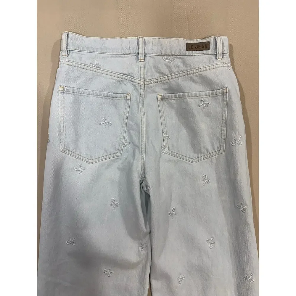 LE JEAN Bow Embroidered
Column Jeans Size 28 - Picture 7 of 7